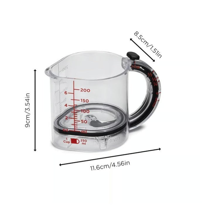 Compact 4-in-1 Adjustable Measuring Cup – Smart, Clean &amp; Precise