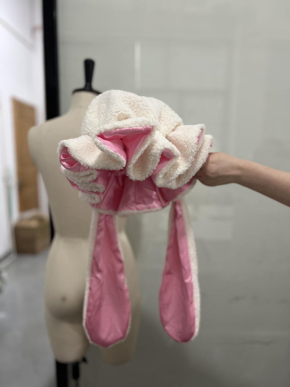 Rabbit Ear Ruffled Hat