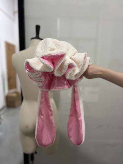 Rabbit Ear Ruffled Hat