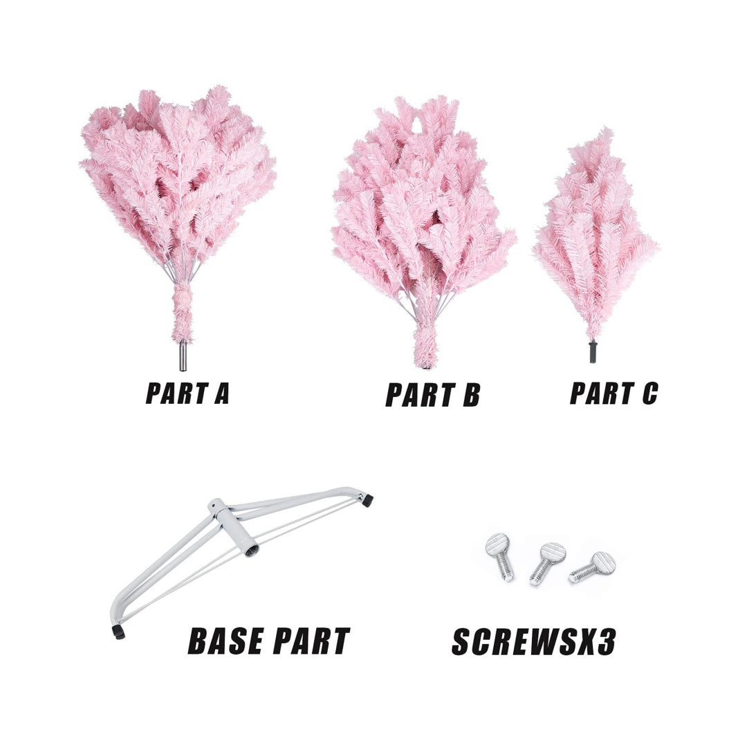 Enchanted Blush Christmas Tree – Dreamy Artificial Holiday Tree for Whimsical Home Décor & Gift Ideas