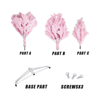 Enchanted Blush Christmas Tree – Dreamy Artificial Holiday Tree for Whimsical Home Décor & Gift Ideas