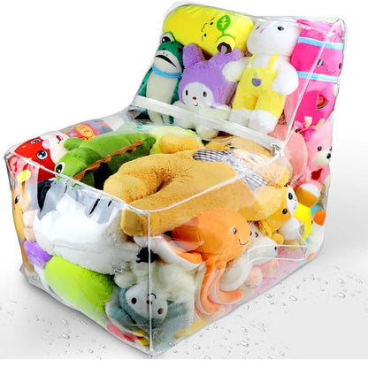 Transparent Pvc Children's Toy Storage Bag Stool Dual-use