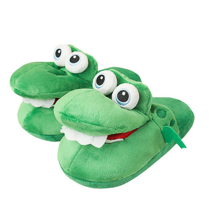 Funny Plush Cotton Slippers – Talking Mouth, Cozy Winter Indoor Footwear