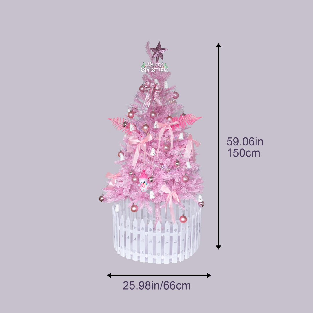 Enchanted Blush Christmas Tree – Dreamy Artificial Holiday Tree for Whimsical Home Décor & Gift Ideas