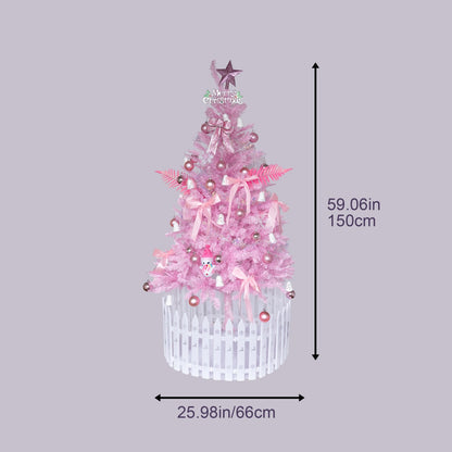 Enchanted Blush Christmas Tree – Dreamy Artificial Holiday Tree for Whimsical Home Décor & Gift Ideas