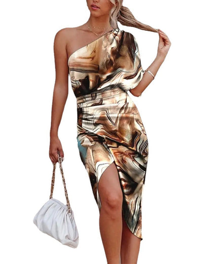 Summer Chic Solid Color Dress – Elegant&Comfortable