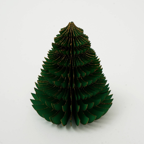 Handmade Green Paper Tree Festive Holiday