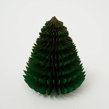Handmade Green Paper Tree Festive Holiday