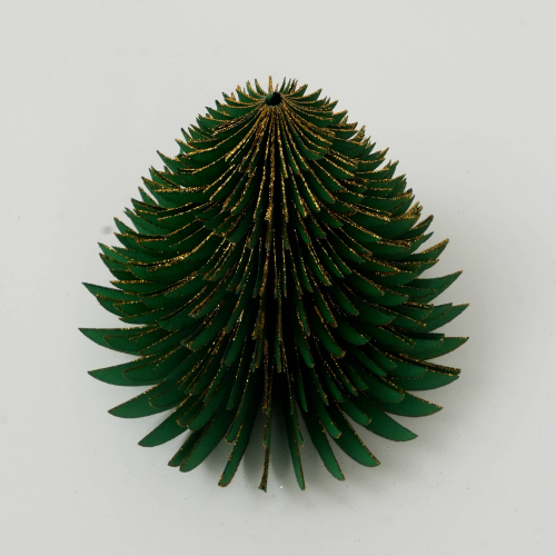 Handmade Green Paper Tree Festive Holiday