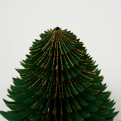 Handmade Green Paper Tree Festive Holiday