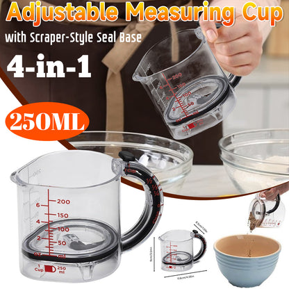 Compact 4-in-1 Adjustable Measuring Cup – Smart, Clean &amp; Precise