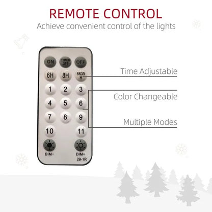 6 Foot Prelit Artificial Christmas Tree With Dual Colour LED Light, Hinged Xmas Tree For Home Office Holiday