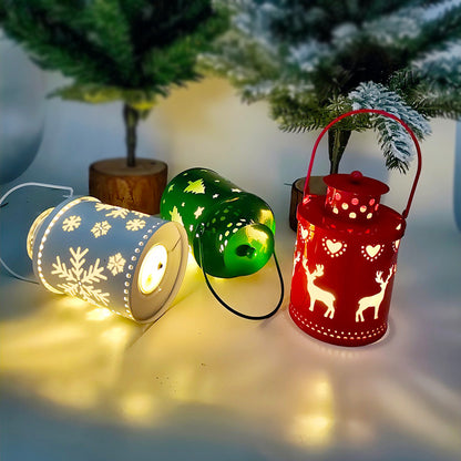 LED Christmas Candle Lantern – Nordic Style Holiday Decoration