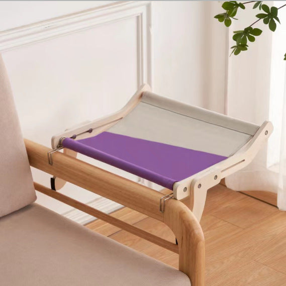 Hanging Cat Window Bed – Cozy Wooden Balcony Hammock for All Cats
