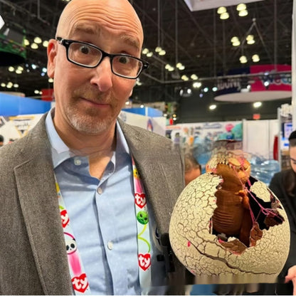 Personalized Dinosaur Egg Decoration – Cartoon-Style T-Rex Hatchling