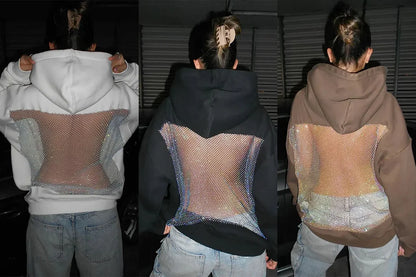 Women's Hooded Sportswear Casual Long Sleeved Shirt