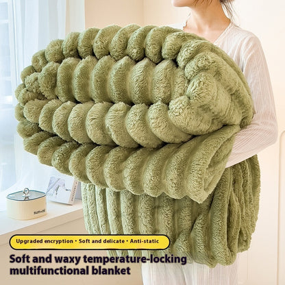 Modern Solid Color Velvet Blanket Thickened Nap Soft & Cozy