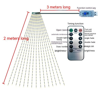 Christmas Tree Decorative String Lights Holiday Courtyard Layout