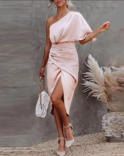 Summer Chic Solid Color Dress – Elegant&Comfortable