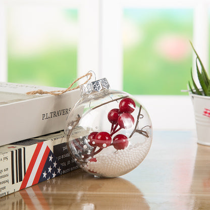 10 Pcs Holiday Theme Christmas Tree Decoration Pendant Plastic Ball