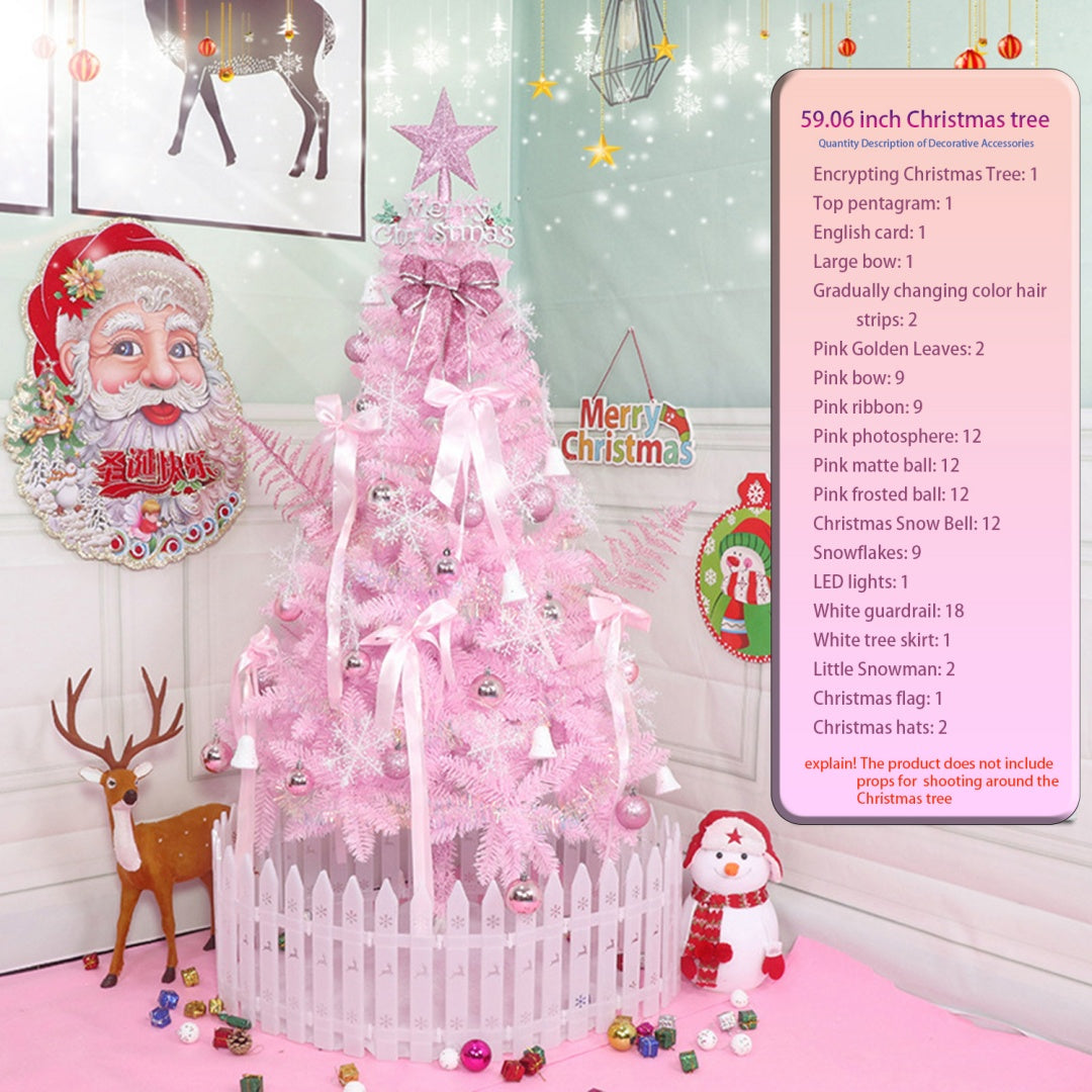 Enchanted Blush Christmas Tree – Dreamy Artificial Holiday Tree for Whimsical Home Décor & Gift Ideas