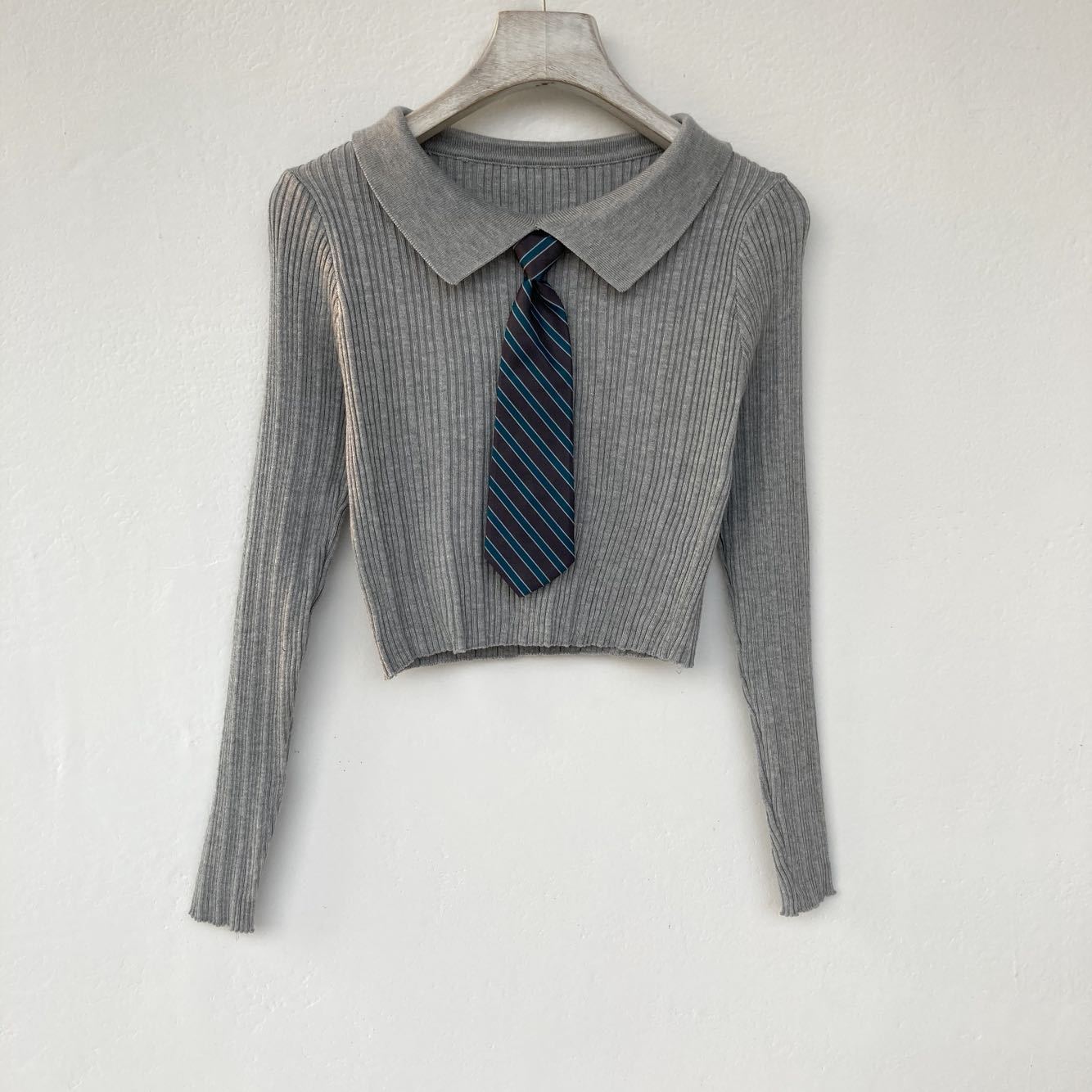 Girl Loose Lazy College Style Cardigan Coat