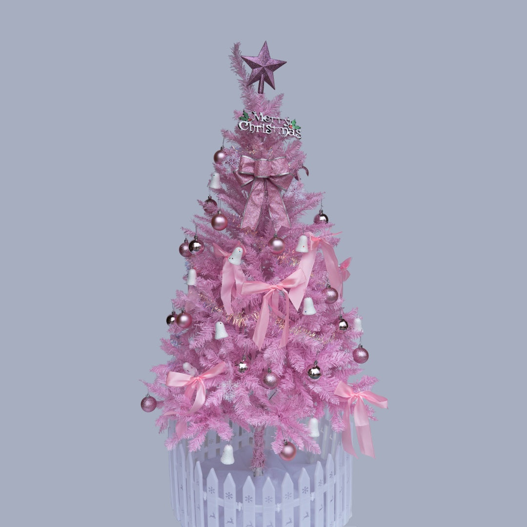 Enchanted Blush Christmas Tree – Dreamy Artificial Holiday Tree for Whimsical Home Décor & Gift Ideas