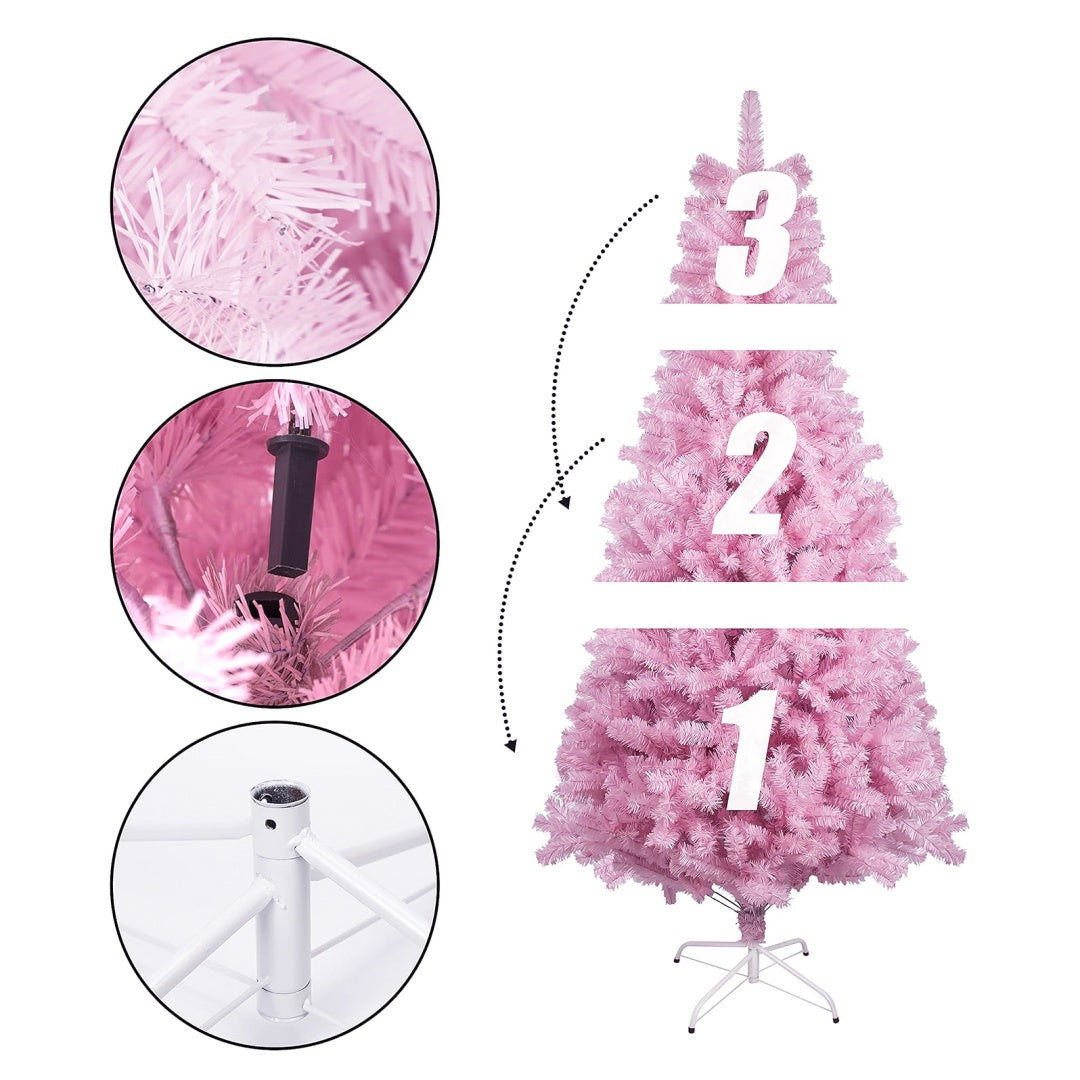 Enchanted Blush Christmas Tree – Dreamy Artificial Holiday Tree for Whimsical Home Décor & Gift Ideas